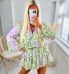 Zara dress green/lilac